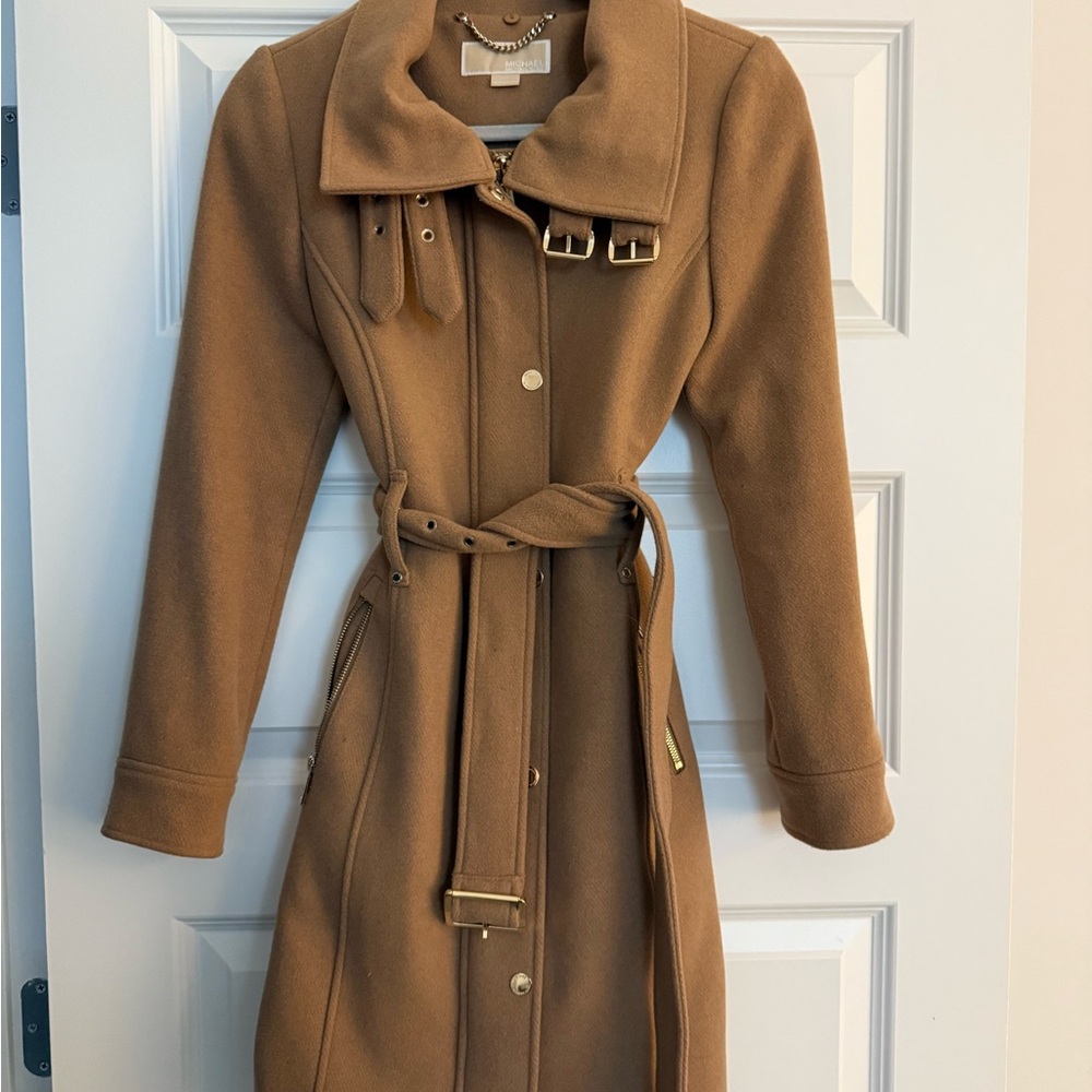 Michael Kors Camel Belted Trench Coat